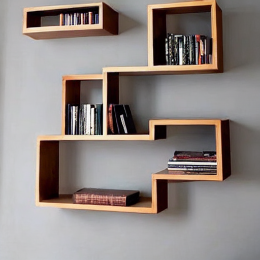 Wall-mounted bookshelves